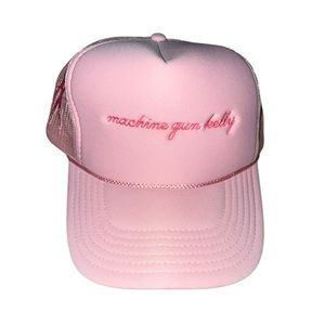 Machine Gun Kelly pink trucker hat mainstream sellout